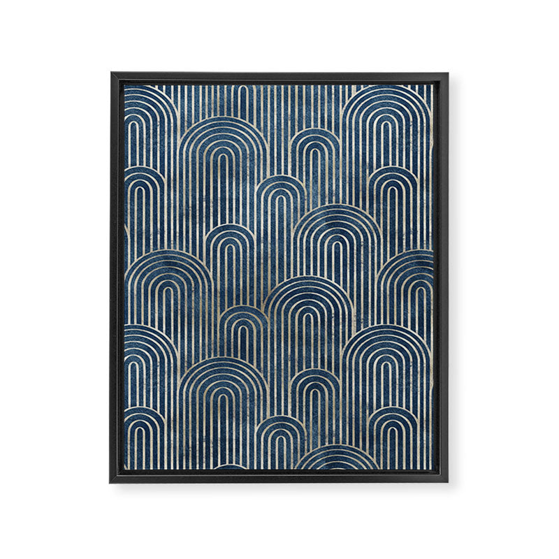 Art Deco Striped Arches Framed Canvas Print Gallery Image 8