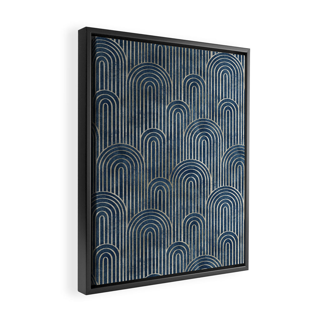 Art Deco Striped Arches Framed Canvas Print Gallery Image 2
