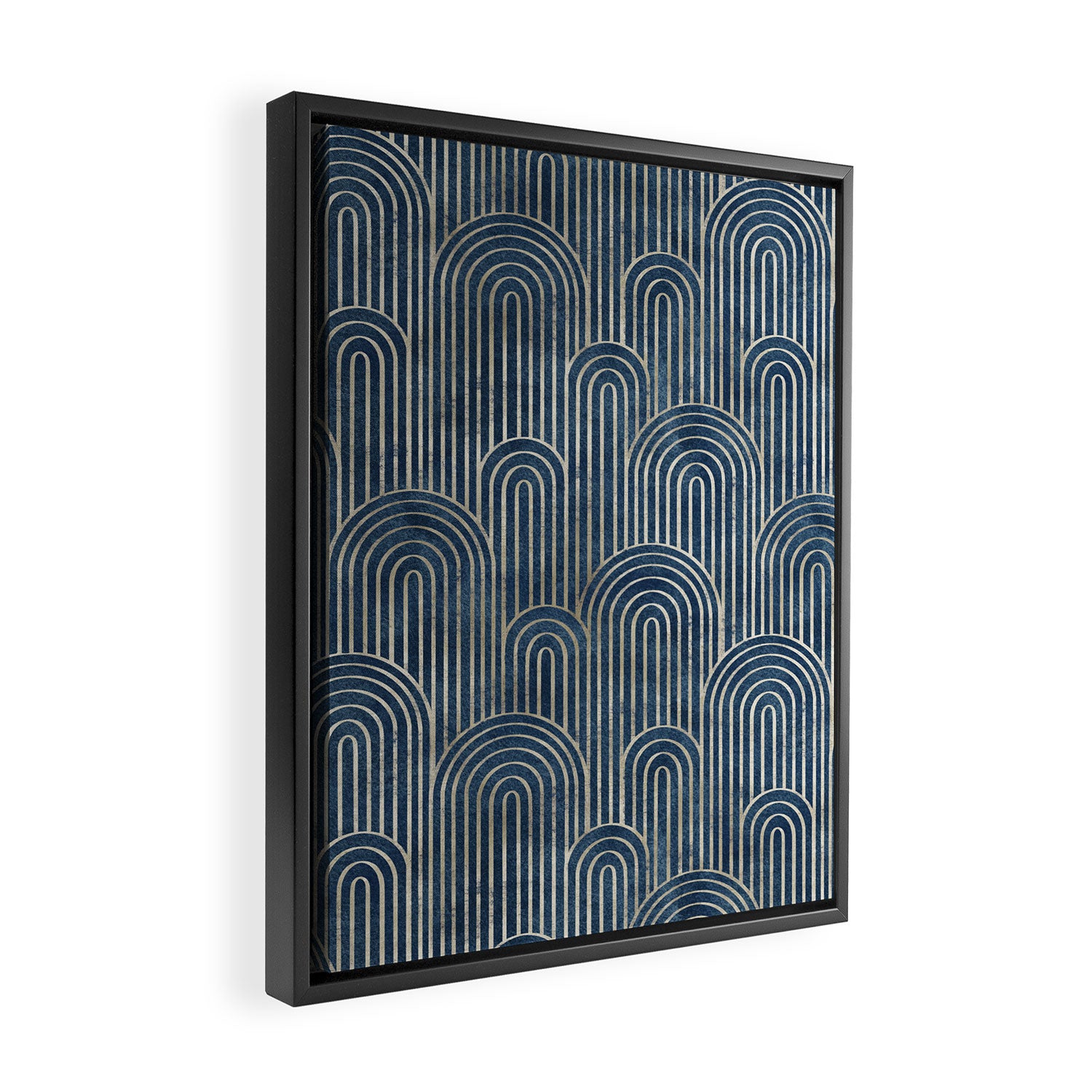 Art Deco Striped Arches Framed Canvas Print Gallery Image 2