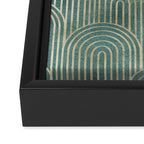 Art Deco Striped Arches Framed Canvas Print Gallery Image 3