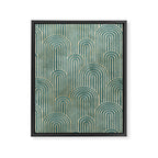 Art Deco Striped Arches Framed Canvas Print Gallery Image 8