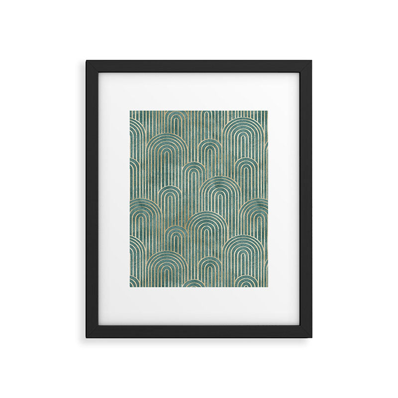 Art Deco Striped Arches Framed Art Print Gallery Image 6