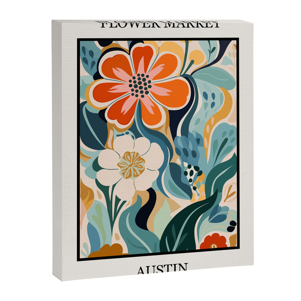 Austin Flower Market Print Canvas Print Gallery Image 8
