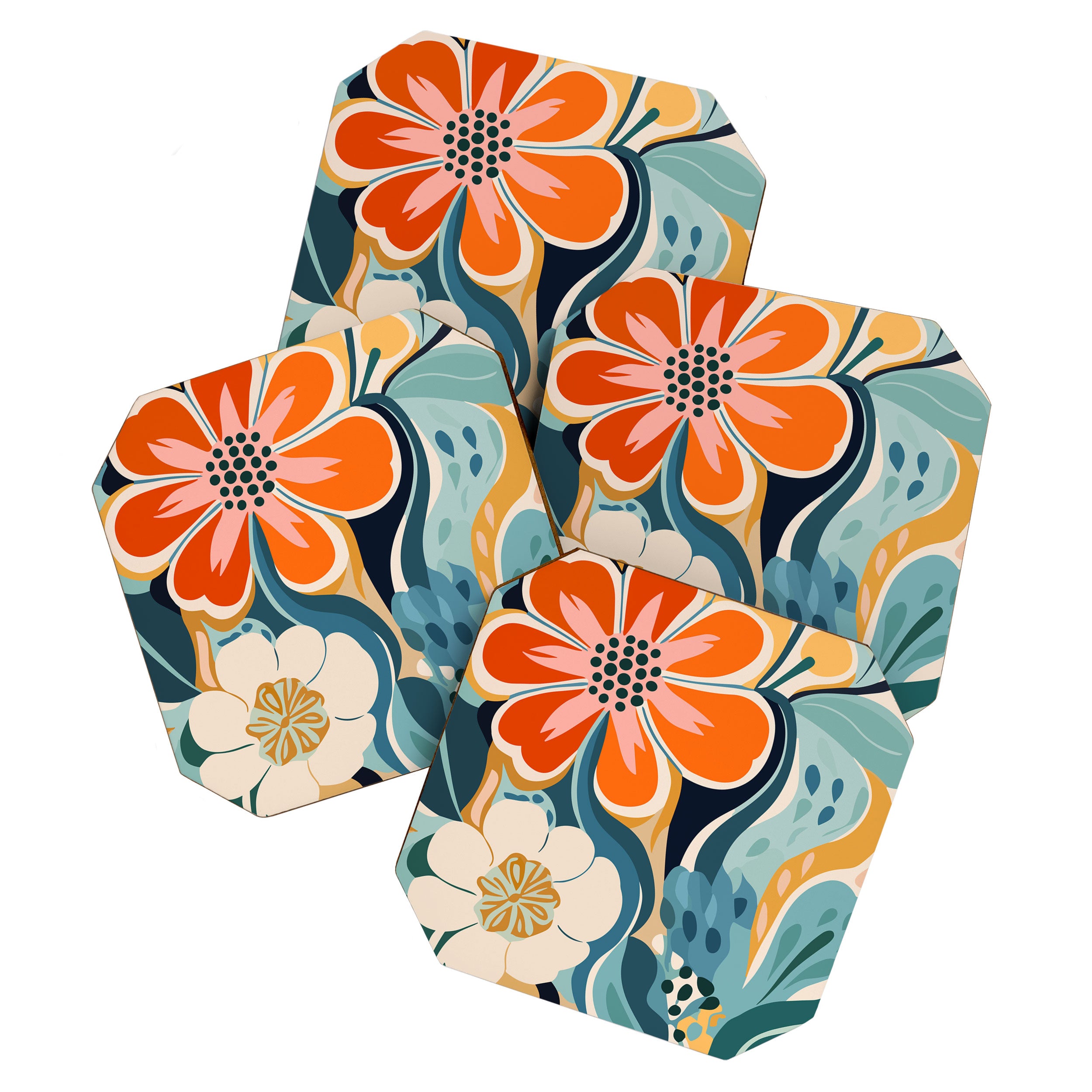 Austin Flower Market Print Coaster Gallery Image 1