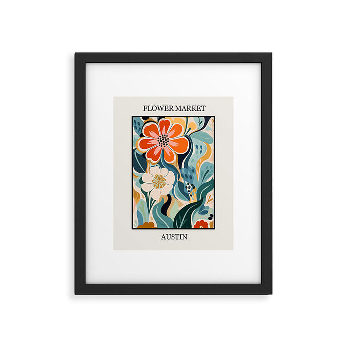 Austin Flower Market Print Framed Art Print Gallery Image 1
