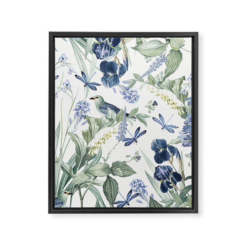 Beautiful Wildlife Garden Floral Framed Canvas Print Gallery Image 8