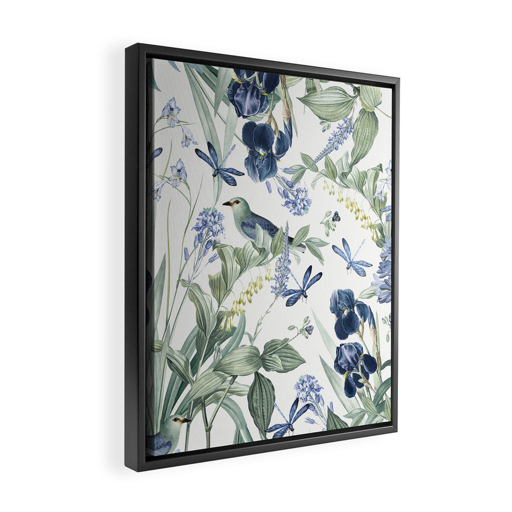 Beautiful Wildlife Garden Floral Framed Canvas Print Gallery Image 2