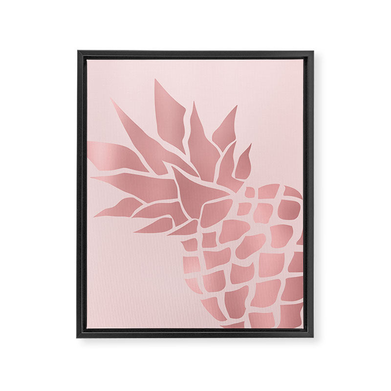 Big Pineapple in Pink Framed Canvas Print Gallery Image 8
