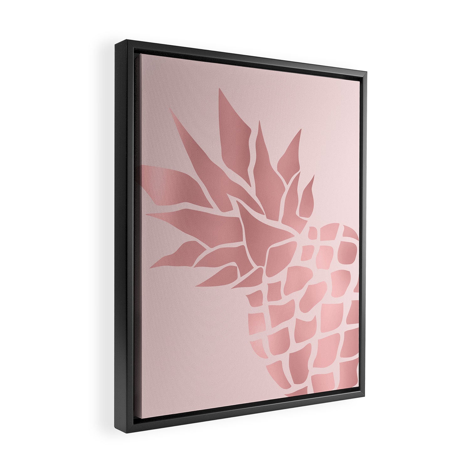Big Pineapple in Pink Framed Canvas Print Gallery Image 2