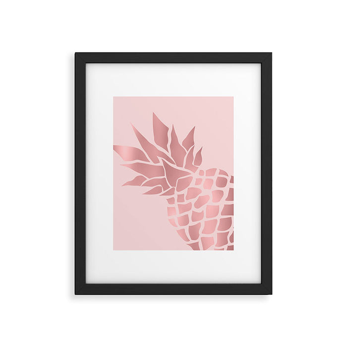 Big Pineapple in Pink Framed Art Print Gallery Image 1