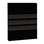 Black and Ivory Ethnic Spotted Striped Canvas Print Gallery Image 8