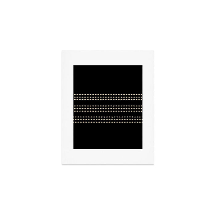 Black and Ivory Ethnic Spotted Striped Art Print Gallery Image 1