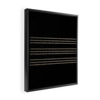 Black and Ivory Ethnic Spotted Striped Framed Canvas Print Gallery Image 2