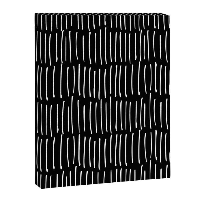Black and White Minimal Stripe Canvas Print Gallery Image 1