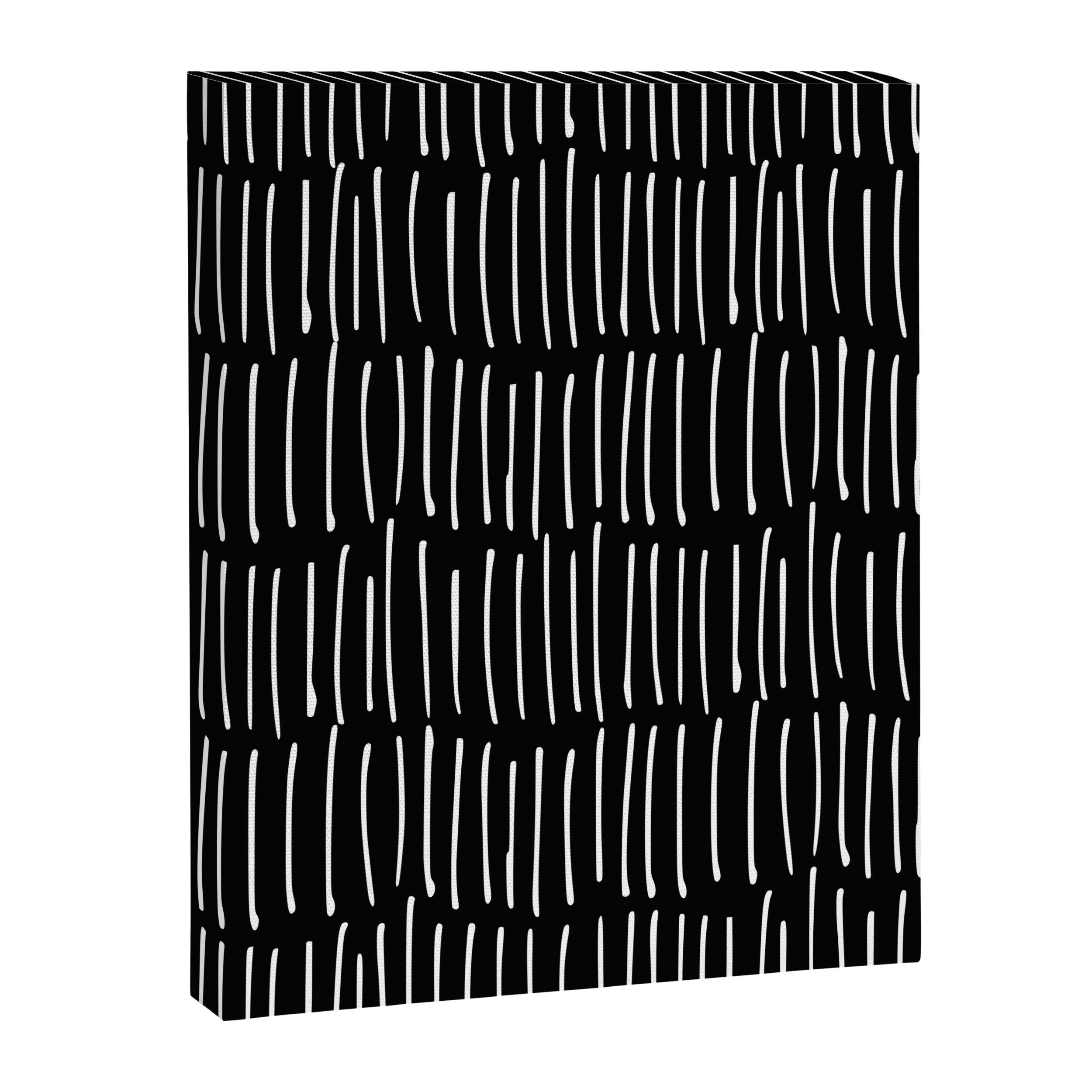 Black and White Minimal Stripe Canvas Print Gallery Image 8
