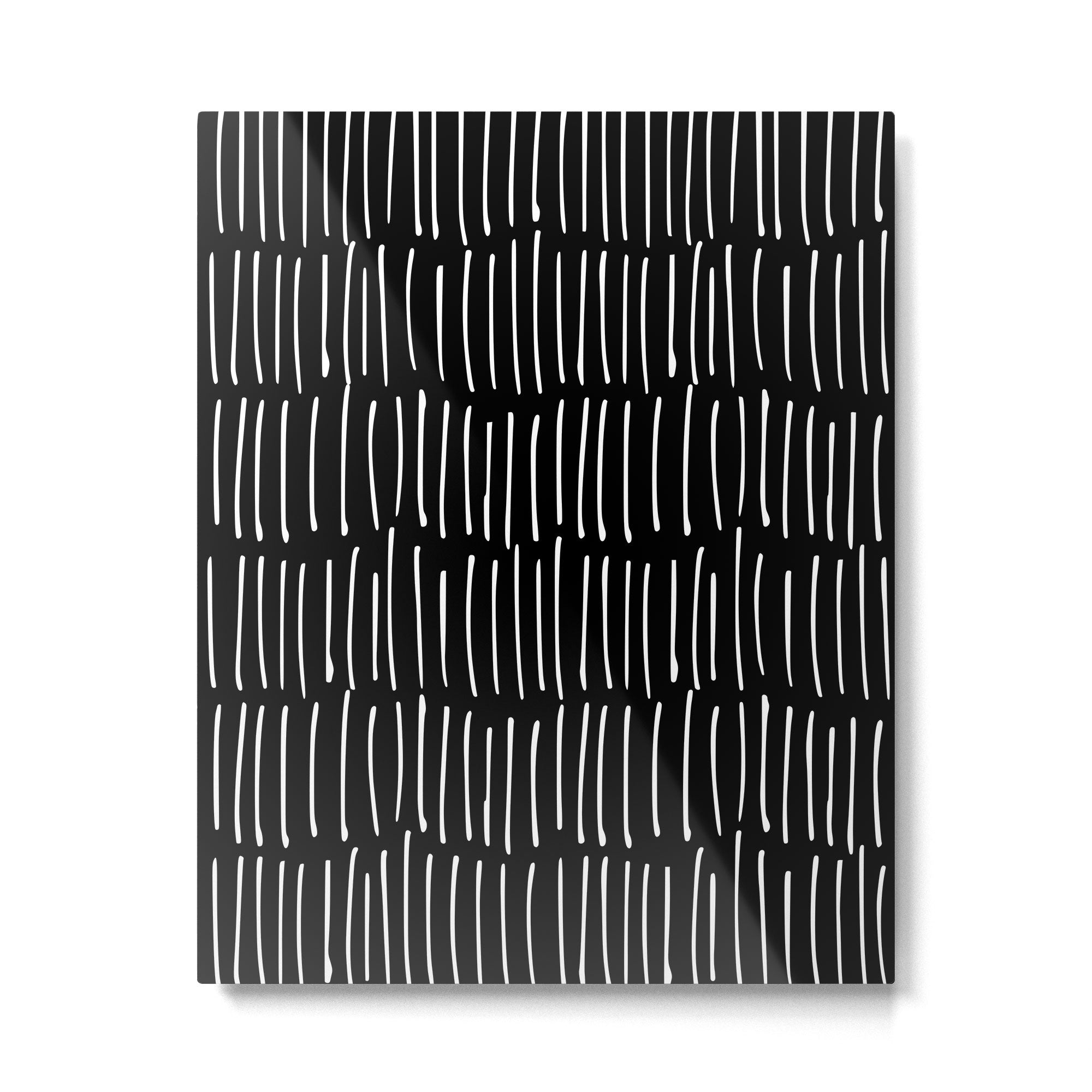 Black and White Minimal Stripe Metal Print Gallery Image 6