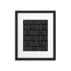 Black and White Minimal Stripe Framed Art Print Gallery Image 4