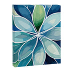 Blue and Green Bloom in Floral Canvas Print Gallery Image 8