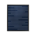 Blue and White Minimal Striped, Dots Pattern Framed Canvas Print Gallery Image 8