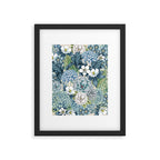 Blue Floral Garden Framed Art Print Gallery Image 6