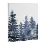 Blue Forest, Abstract Watercolor Canvas Print Gallery Image 8