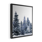 Blue Forest, Abstract Watercolor Framed Canvas Print Gallery Image 2