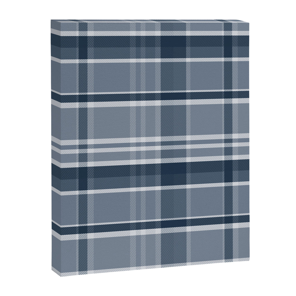 Blue Plaid Pattern, Geometric Art Canvas Print Gallery Image 8
