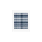 Blue Plaid Pattern, Geometric Art Art Print Gallery Image 1