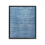 Blue Striped Abstract Pattern Framed Canvas Print Gallery Image 8