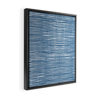 Blue Striped Abstract Pattern Framed Canvas Print Gallery Image 2