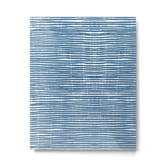 Blue Striped Abstract Pattern Metal Print Gallery Image 1
