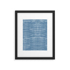 Blue Striped Abstract Pattern Framed Art Print Gallery Image 6