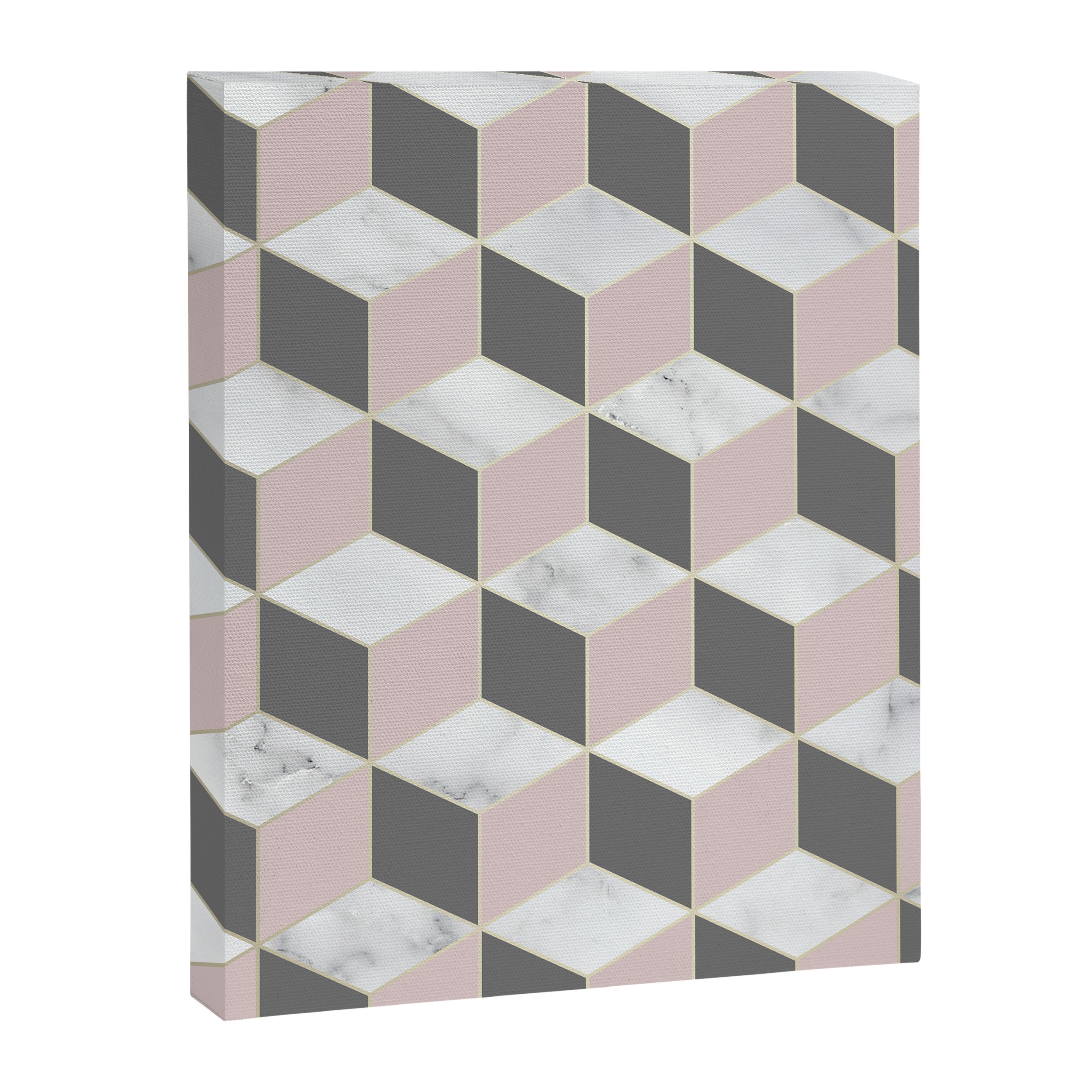 Blush Marble Cube Canvas Print Gallery Image 8
