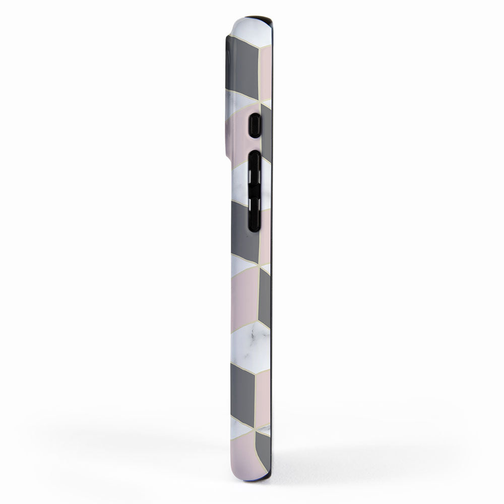 Blush Marble Cube iPhone Case Gallery Image 2