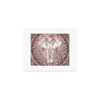 Bohemian, Elephant, Mandala, Blush, Moon Art Print Gallery Image 1