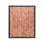 Boho, Abstract, Herringbone, Pattern, Terracotta Framed Canvas Print Gallery Image 8