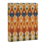 Boho Art, Geometric, Ikat Pattern, Blue, Orange, Yellow Canvas Print Gallery Image 8