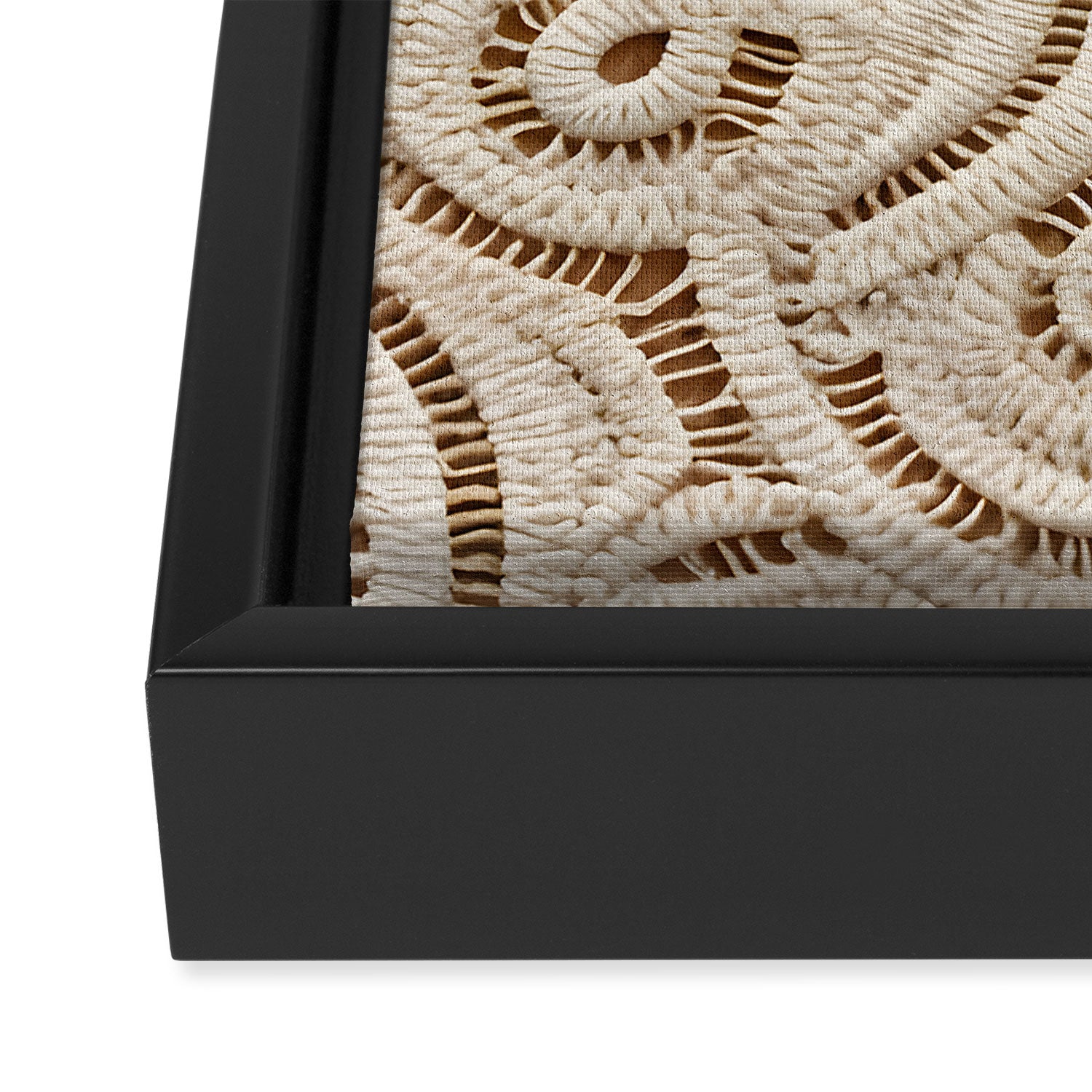 Boho Chic Macrame Mandala Framed Canvas Print Gallery Image 3