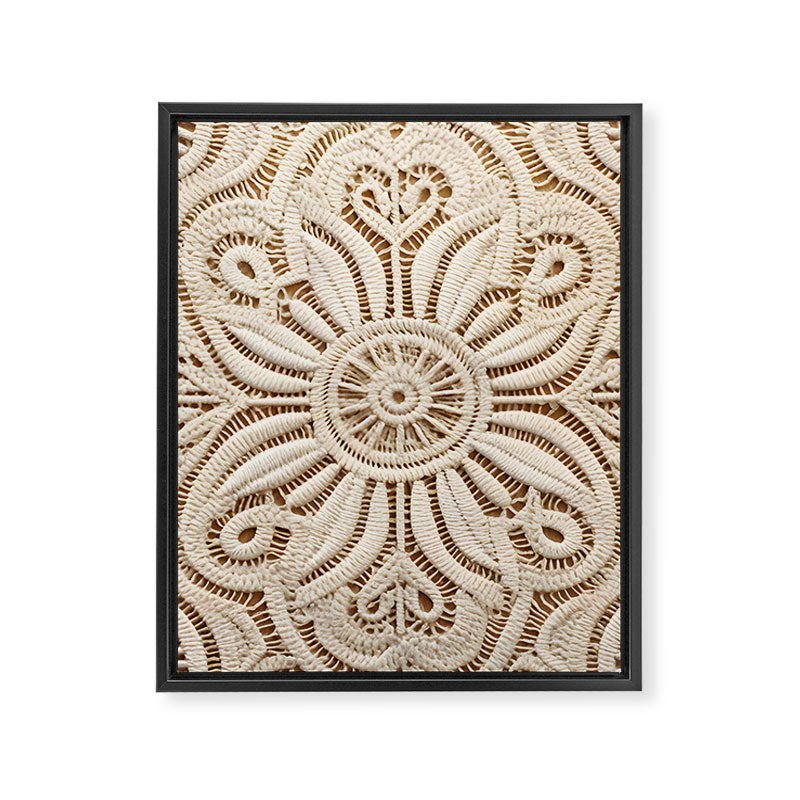 Boho Chic Macrame Mandala Framed Canvas Print Gallery Image 8