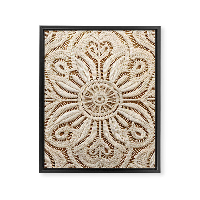 Boho Chic Macrame Mandala Framed Canvas Print Gallery Image 1