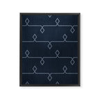 Boho Ethnic Striped Pattern on Navy Blue Framed Canvas Print Gallery Image 8