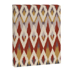 Boho Geometric, Ikat Pattern, Red, Blue, Yellow Canvas Print Gallery Image 8