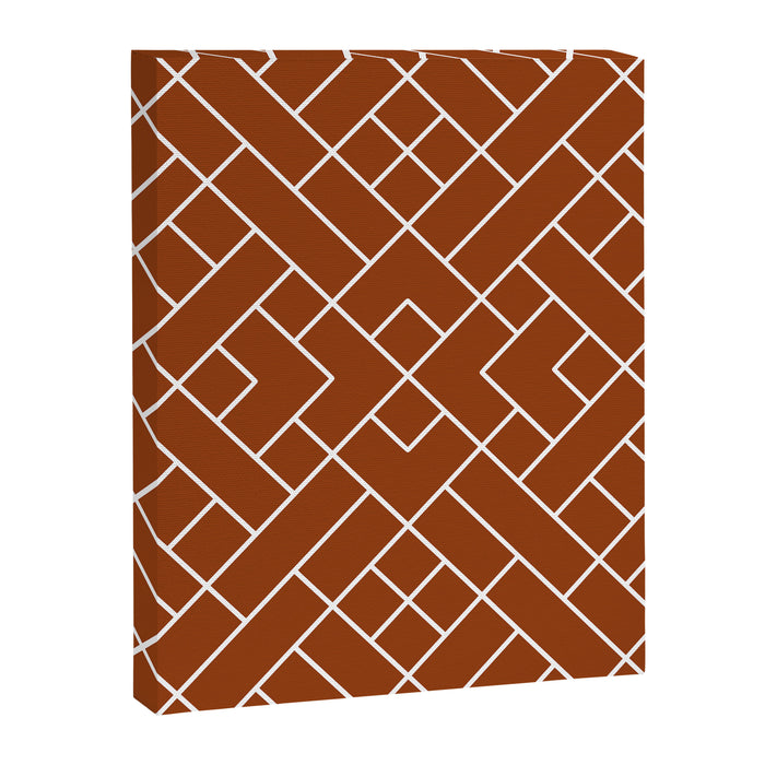 Boho Geometric Pattern in Sienna Canvas Print Gallery Image 1