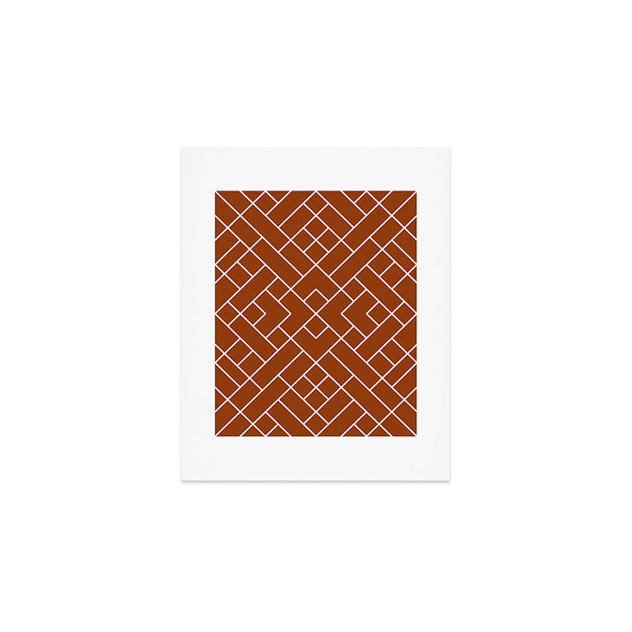 Boho Geometric Pattern in Sienna Art Print Gallery Image 1