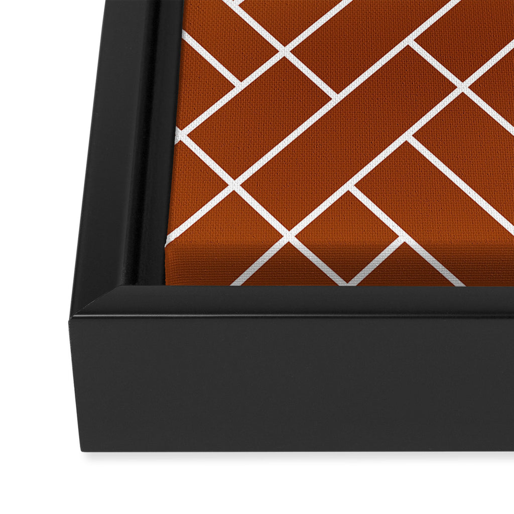 Boho Geometric Pattern in Sienna Framed Canvas Print Gallery Image 3
