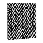 Boho, Herringbone, Geometric Art, Black and White Canvas Print Gallery Image 8