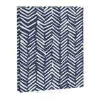 Boho Herringbone Pattern, Navy Blue and White Canvas Print Gallery Image 8