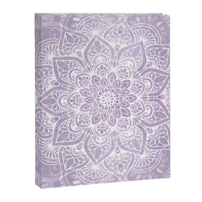 Boho, Mandala, Flower, Purple Canvas Print Gallery Image 1