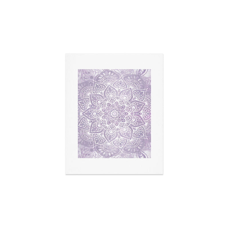Boho, Mandala, Flower, Purple Art Print Gallery Image 1