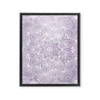 Boho, Mandala, Flower, Purple Framed Canvas Print Gallery Image 8